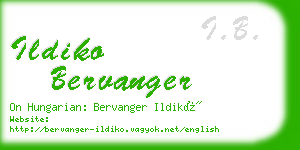 ildiko bervanger business card